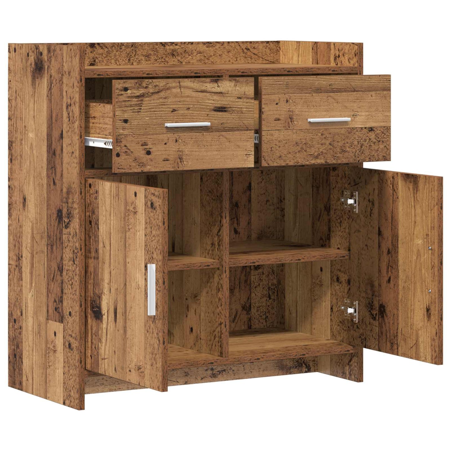 Servírovací Skříň Staré Dřevo 75 X 36 X 80 Cm Kompozitní Dřevo