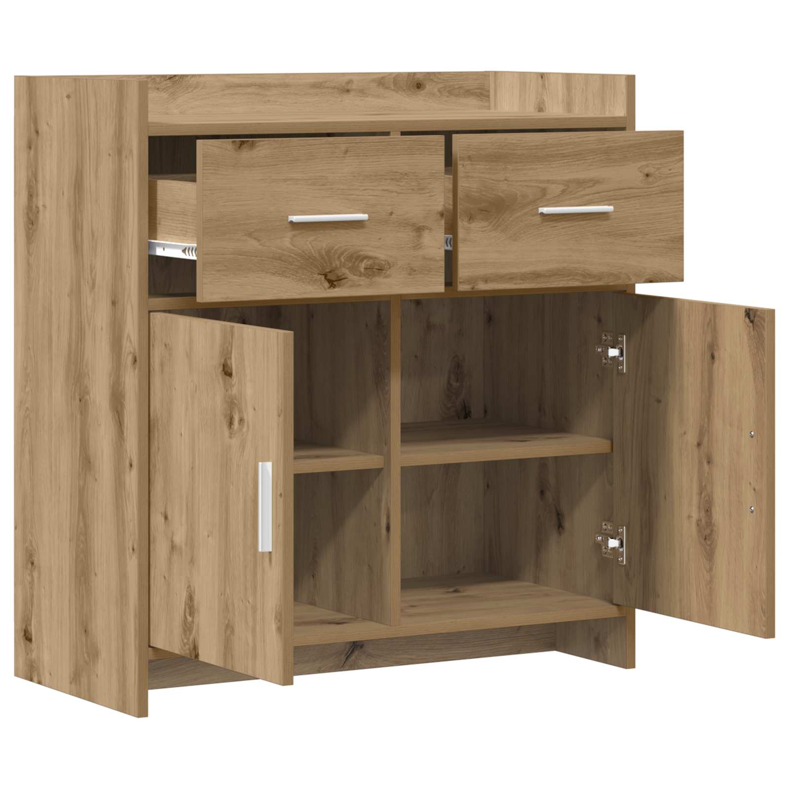 Servírovací Skříň Dub Artisan 75 X 36 X 80 Cm Kompozitní Dřevo