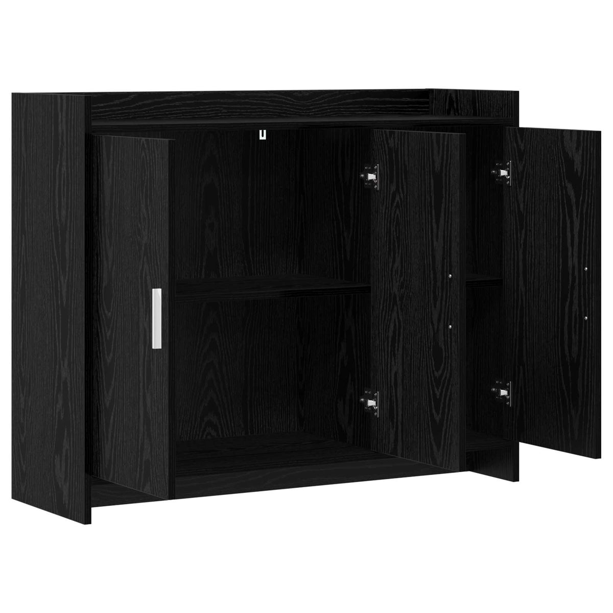 Servírovací Skříň Černý Dub 98,5 X 33 X 80 Cm Kompozitní Dřevo