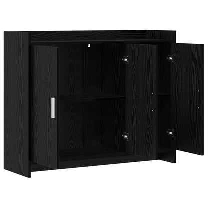 Servírovací Skříň Černý Dub 98,5 X 33 X 80 Cm Kompozitní Dřevo