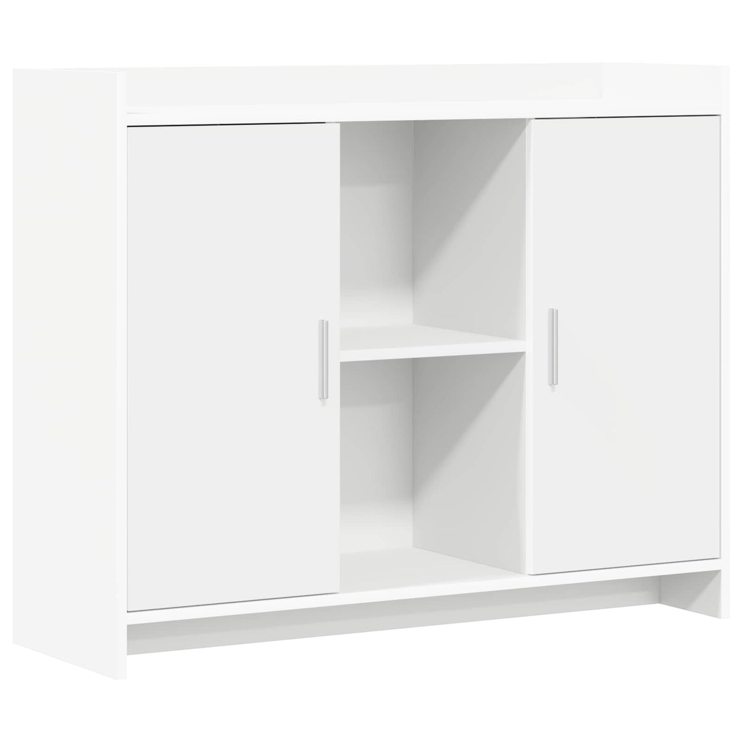 Servírovací Skříň Bílá 98,5 X 33 X 80 Cm Kompozitní Dřevo