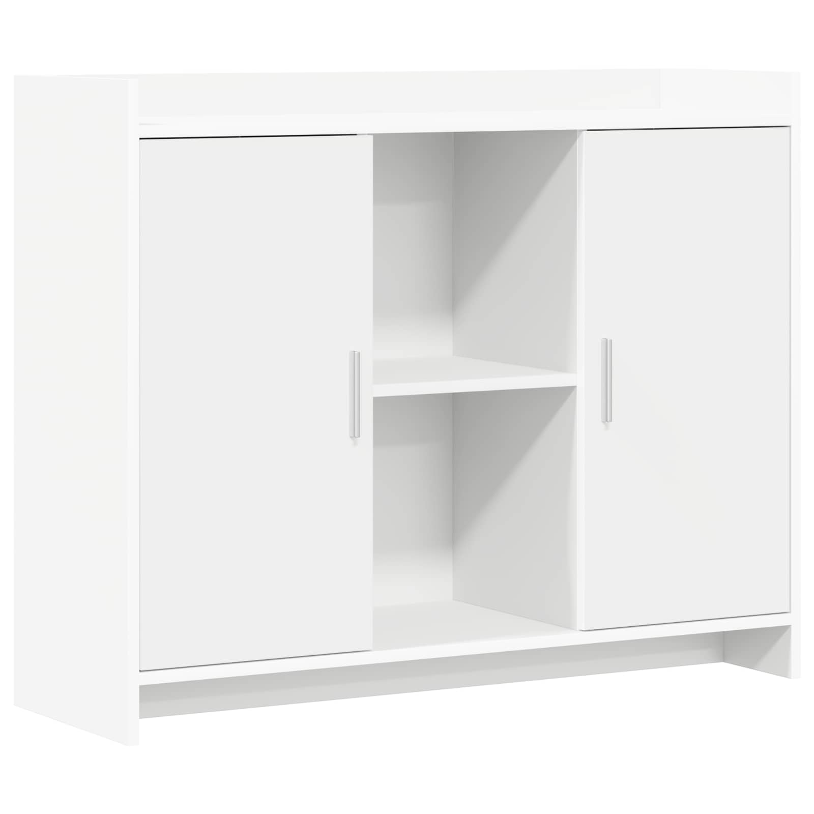 Servírovací Skříň Bílá 98,5 X 33 X 80 Cm Kompozitní Dřevo