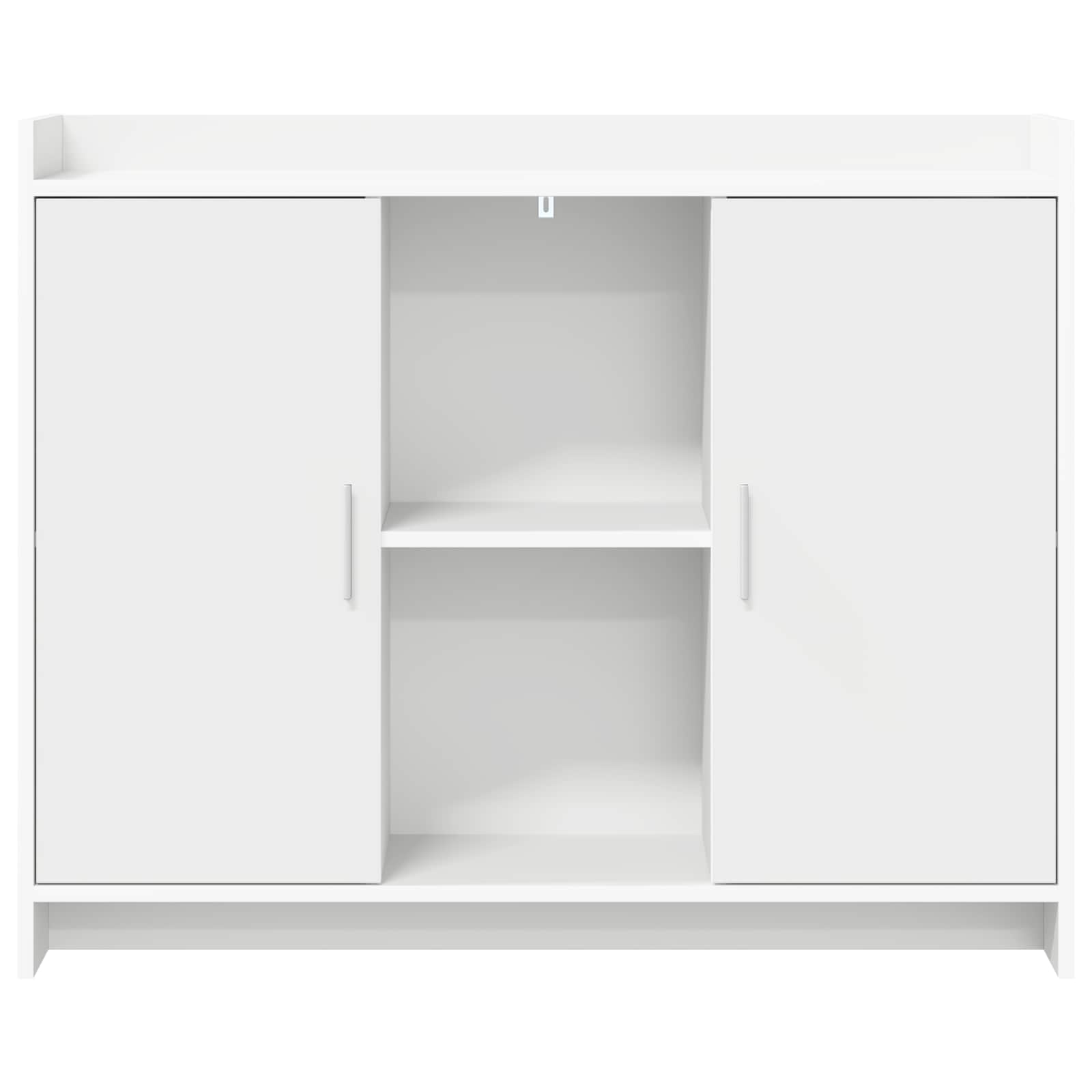 Servírovací Skříň Bílá 98,5 X 33 X 80 Cm Kompozitní Dřevo