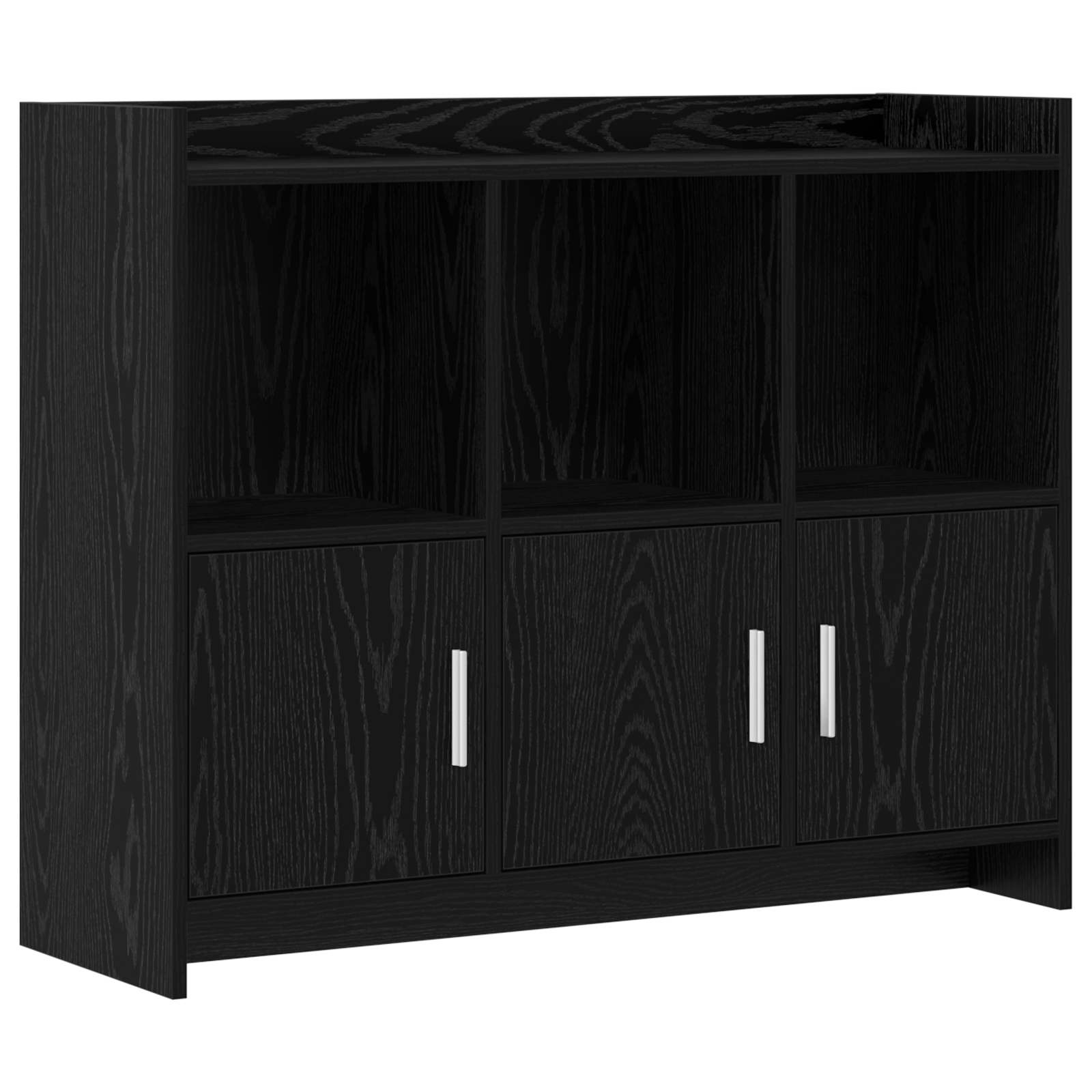 Servírovací Skříň Černý Dub 98,5 X 33 X 80 Cm Kompozitní Dřevo
