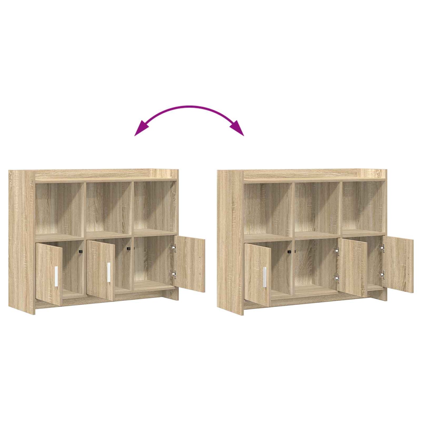 Servírovací Skříň Dub Sonoma 98,5 X 33 X 80 Cm Kompozitní Dřevo