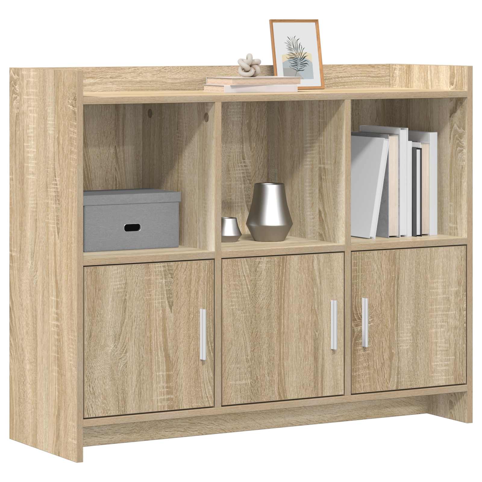 Servírovací Skříň Dub Sonoma 98,5 X 33 X 80 Cm Kompozitní Dřevo