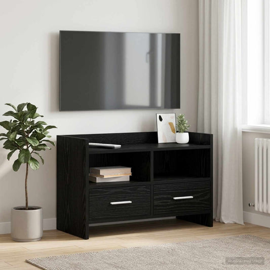 Televizní Skříň 71,5 X 33 X 47 Cm Černý Dub Kompozitní Dřevo