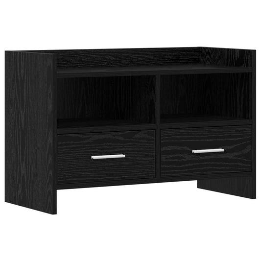 Televizní Skříň 71,5 X 33 X 47 Cm Černý Dub Kompozitní Dřevo