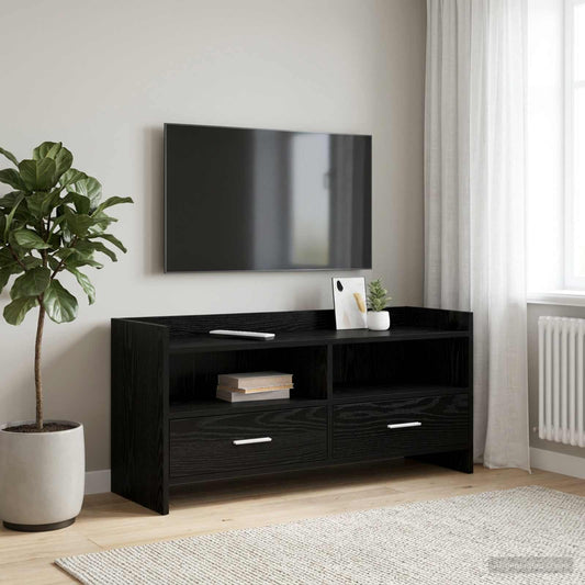 Televizní Skříň 100 X 33 X 47 Cm Černý Dub Kompozitní Dřevo