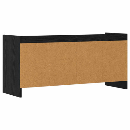 Televizní Skříň 100 X 33 X 47 Cm Černý Dub Kompozitní Dřevo