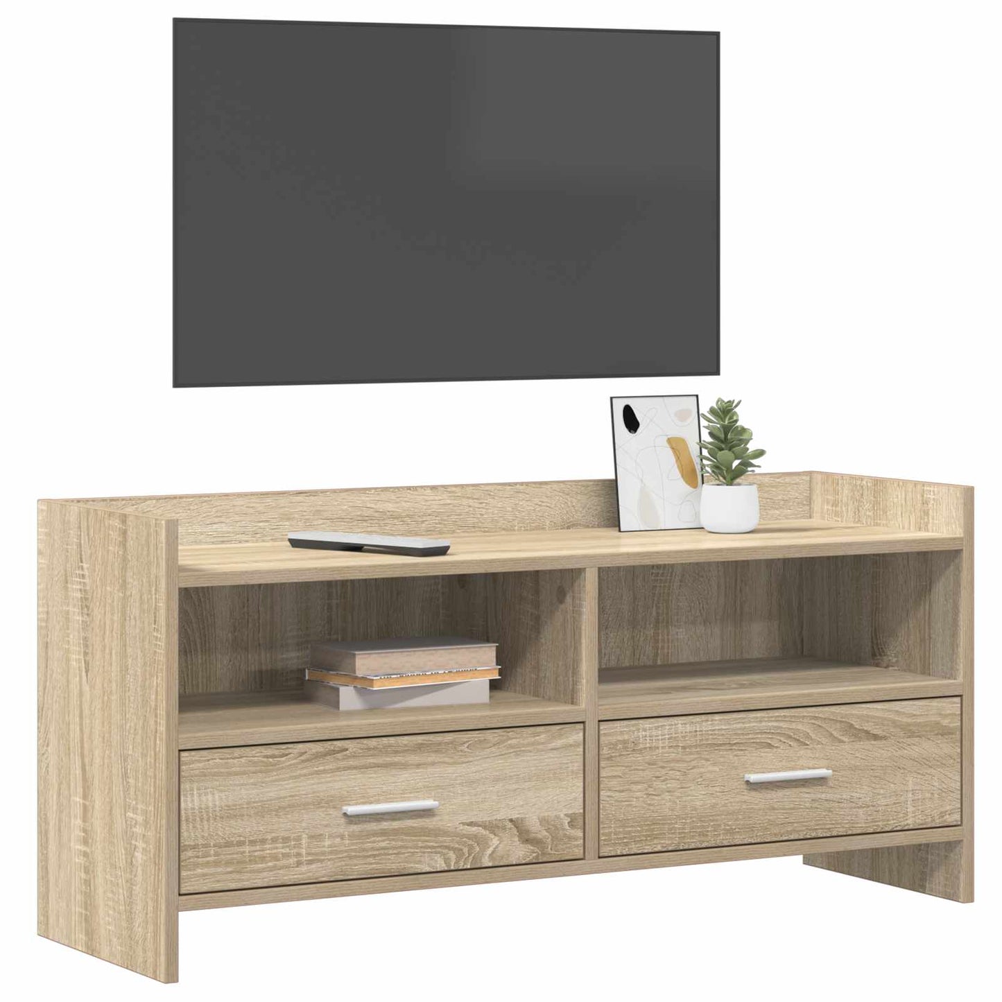 Televizní Skříň 100 X 33 X 47 Cm Dub Sonoma Kompozitní Dřevo