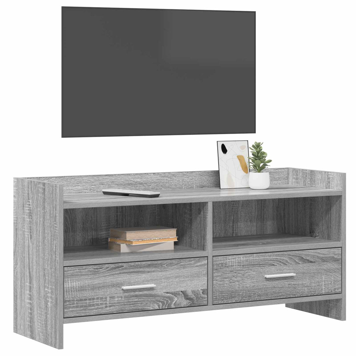 Televizní Skříň 100 X 33 X 47 Cm Šedý Sonoma Kompozitní Dřevo