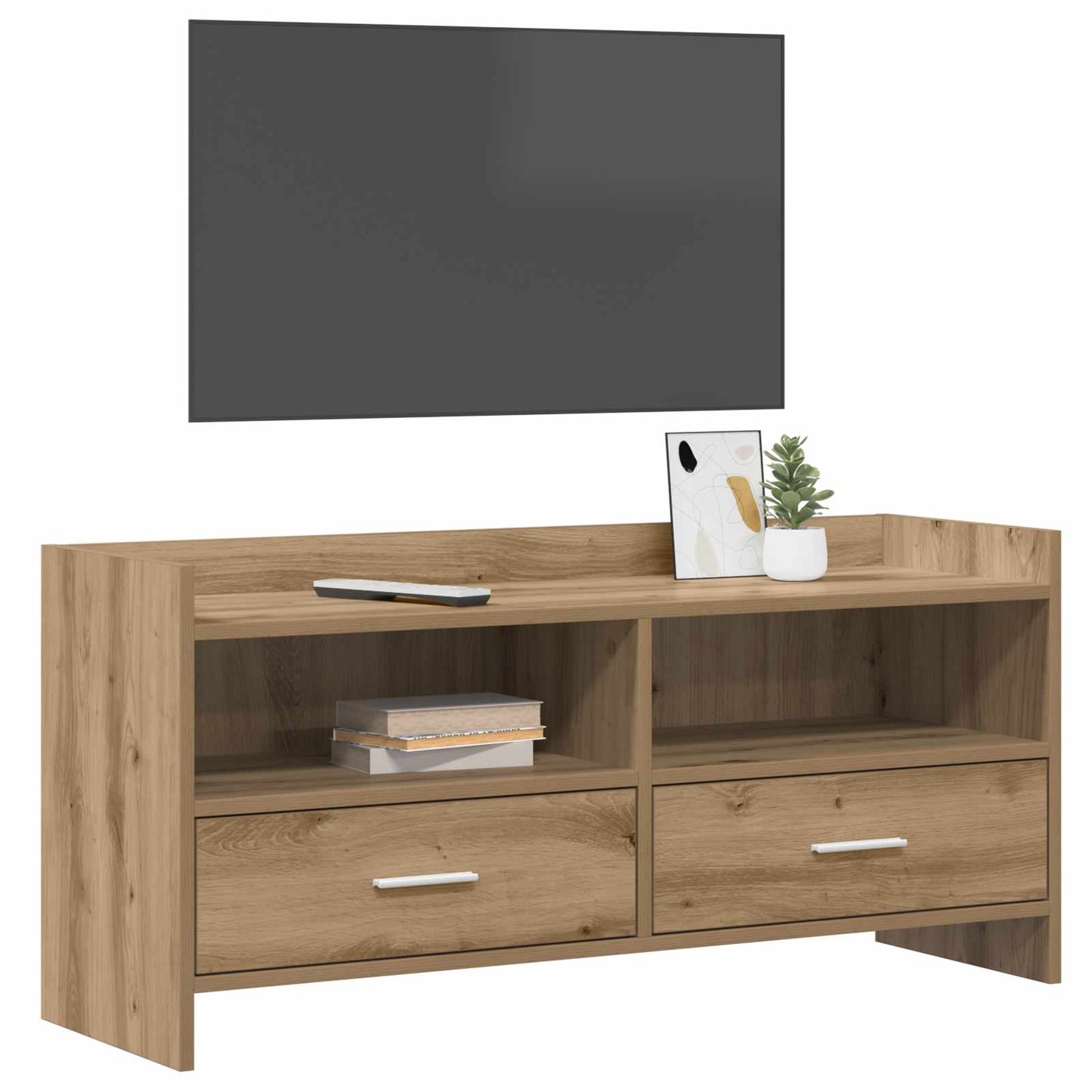 Televizní Skříň 100 X 33 X 47 Cm Dub Artisan Kompozitní Dřevo