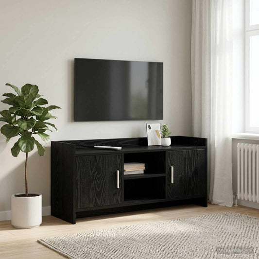Televizní Skříň 102 X 33 X 47 Cm Černý Dub Kompozitní Dřevo
