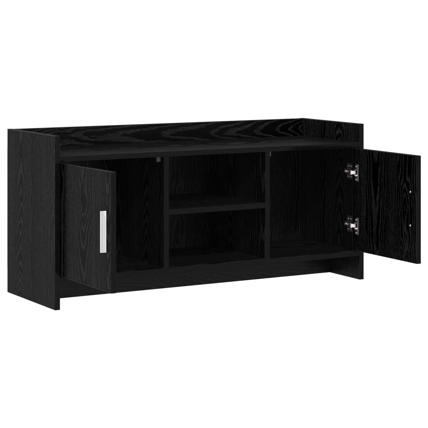 Televizní Skříň 102 X 33 X 47 Cm Černý Dub Kompozitní Dřevo