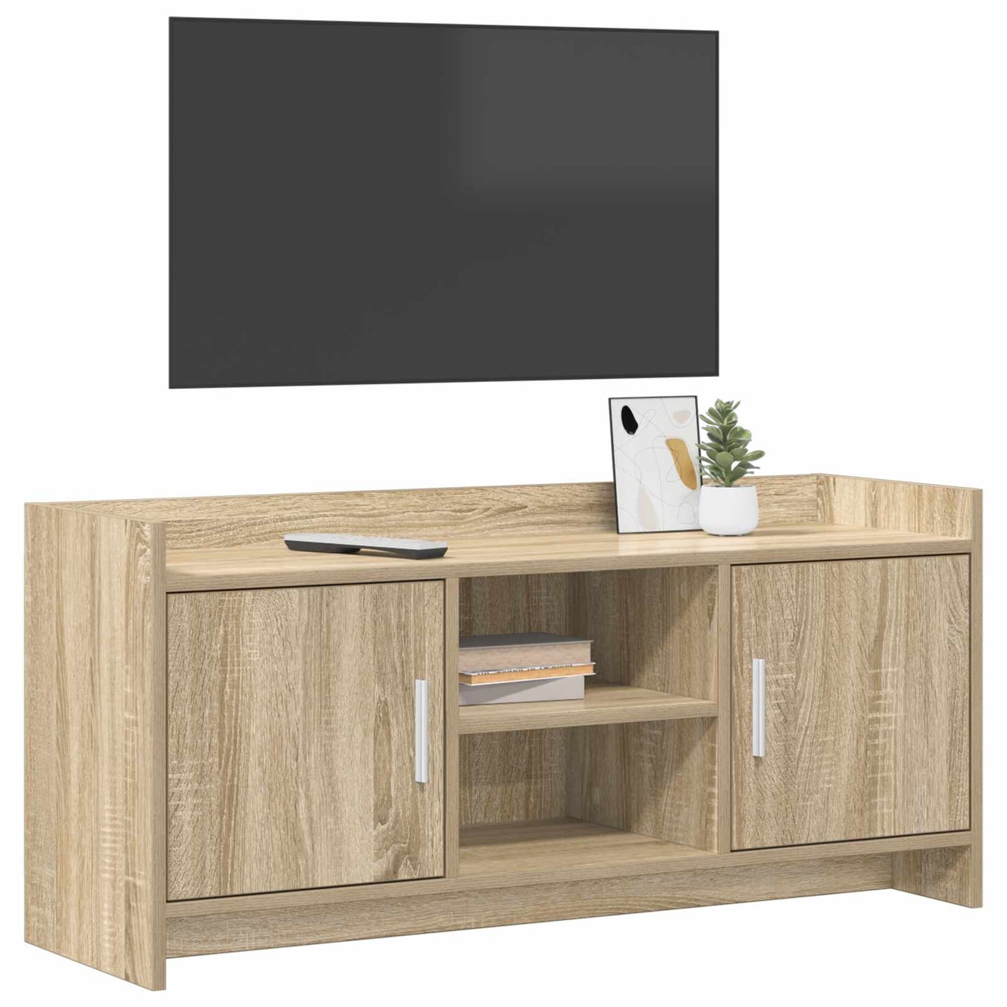 Televizní Skříň 102 X 33 X 47 Cm Dub Sonoma Kompozitní Dřevo