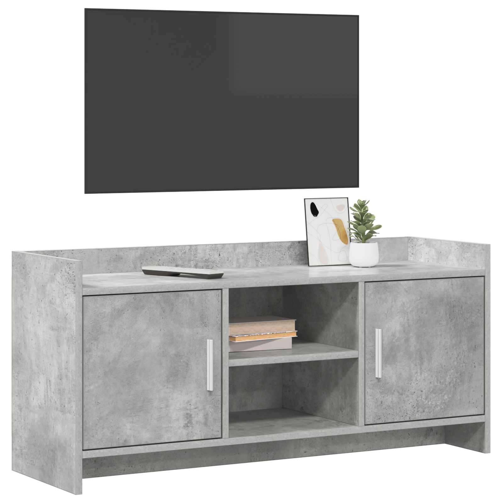 Televizní Skříň 102 X 33 X 47 Cm Betonově Šedá Kompozitní Dřevo