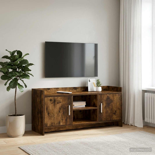 Televizní Skříň 102 X 33 X 47 Cm Kouřový Dub Kompozitní Dřevo
