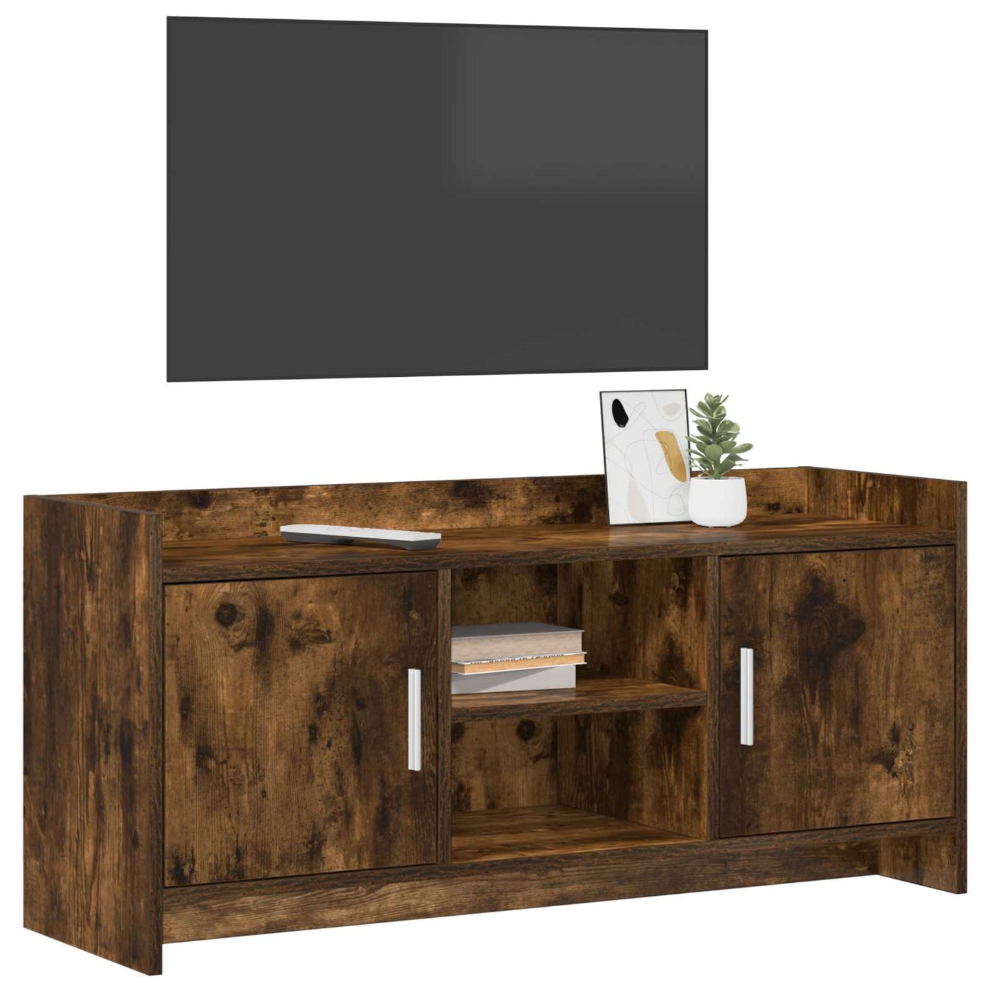 Televizní Skříň 102 X 33 X 47 Cm Kouřový Dub Kompozitní Dřevo