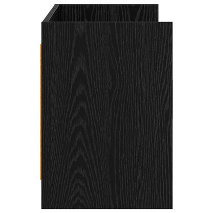 Televizní Skříň 130 X 33 X 47 Cm Černý Dub Kompozitní Dřevo