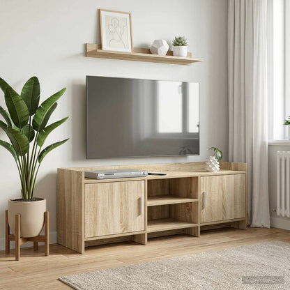 Televizní Skříň 130 X 33 X 47 Cm Dub Sonoma Kompozitní Dřevo