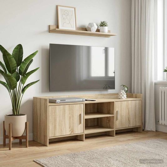 Televizní Skříň 130 X 33 X 47 Cm Dub Sonoma Kompozitní Dřevo