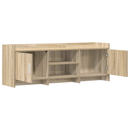 Televizní Skříň 130 X 33 X 47 Cm Dub Sonoma Kompozitní Dřevo