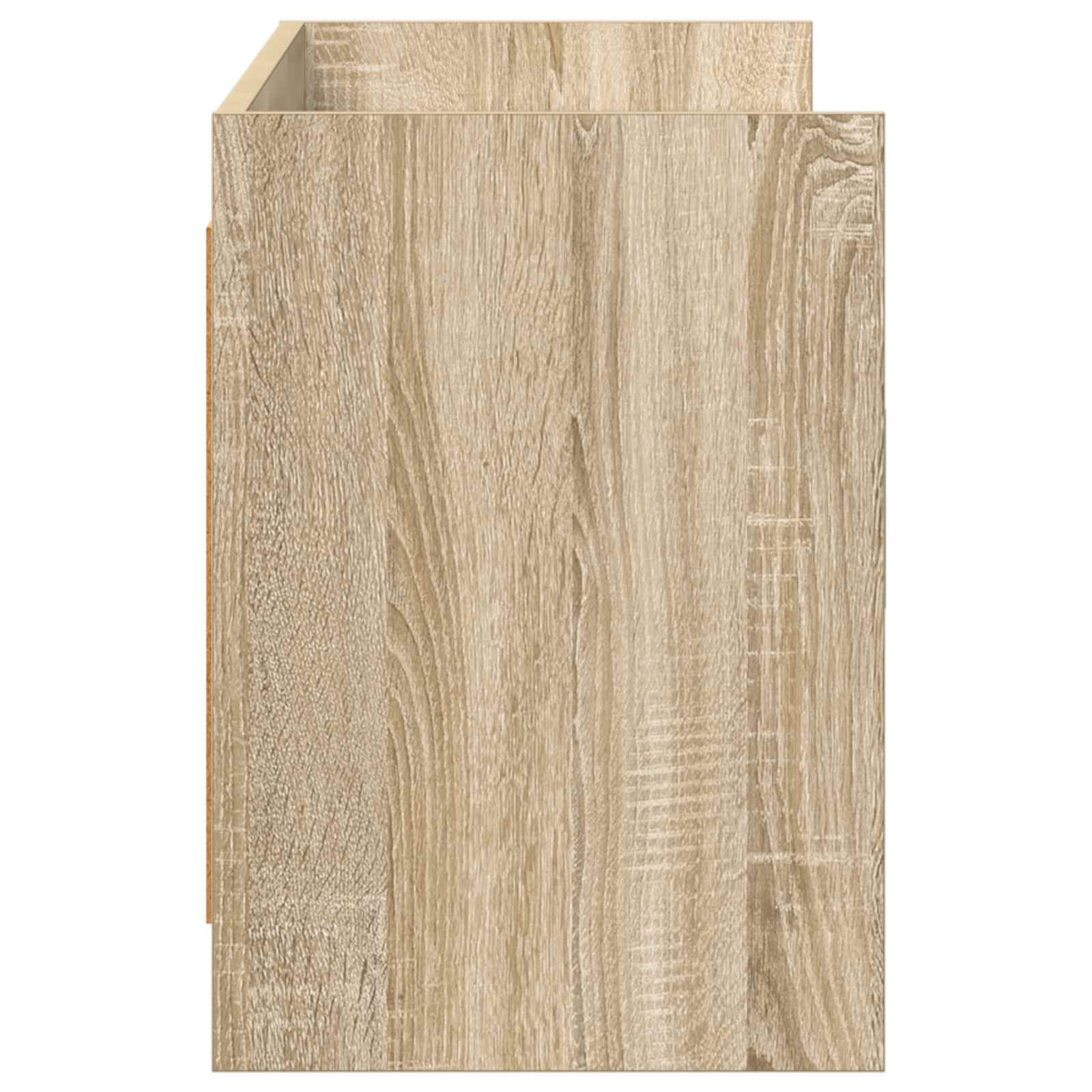 Televizní Skříň 130 X 33 X 47 Cm Dub Sonoma Kompozitní Dřevo