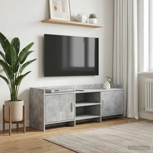 Televizní Skříň 130 X 33 X 47 Cm Betonově Šedá Kompozitní Dřevo