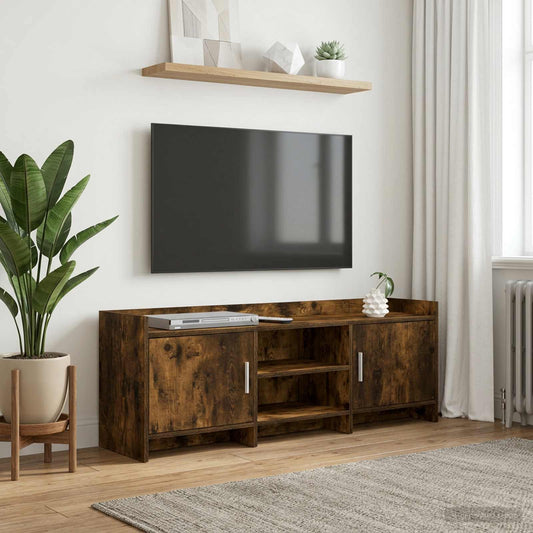 Televizní Skříň 130 X 33 X 47 Cm Kouřový Dub Kompozitní Dřevo