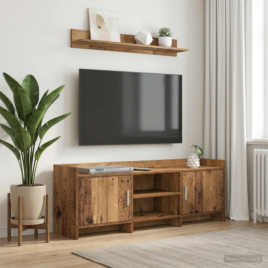 Televizní Skříň 130 X 33 X 47 Cm Staré Dřevo Kompozitní Dřevo