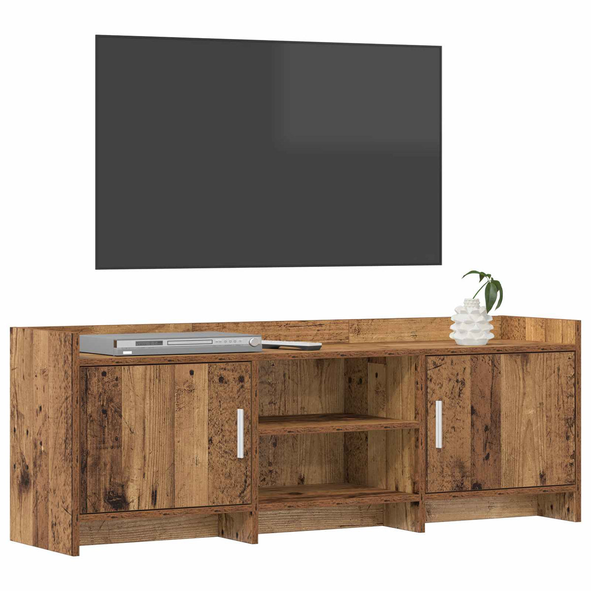 Televizní Skříň 130 X 33 X 47 Cm Staré Dřevo Kompozitní Dřevo
