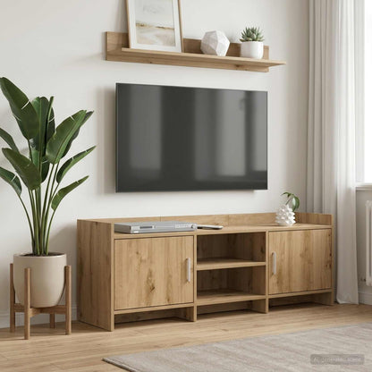 Televizní Skříň 130 X 33 X 47 Cm Dub Artisan Kompozitní Dřevo