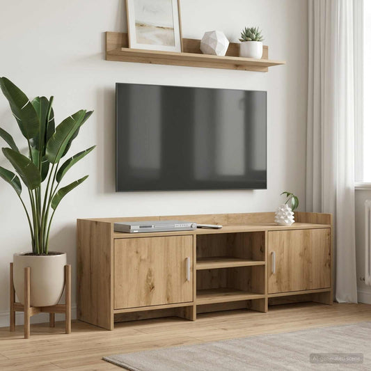 Televizní Skříň 130 X 33 X 47 Cm Dub Artisan Kompozitní Dřevo