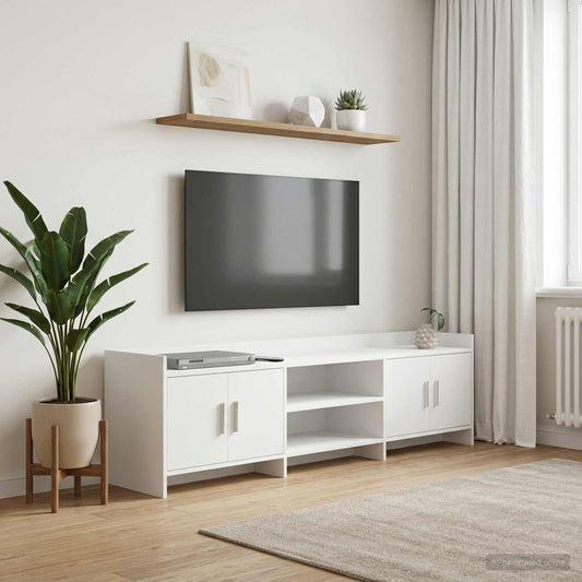 Televizní Skříň 168 X 33 X 47 Cm Bílá Kompozitní Dřevo