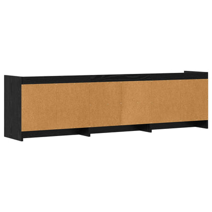 Televizní Skříň 168 X 33 X 47 Cm Černý Dub Kompozitní Dřevo