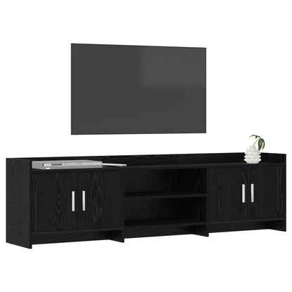 Televizní Skříň 168 X 33 X 47 Cm Černý Dub Kompozitní Dřevo