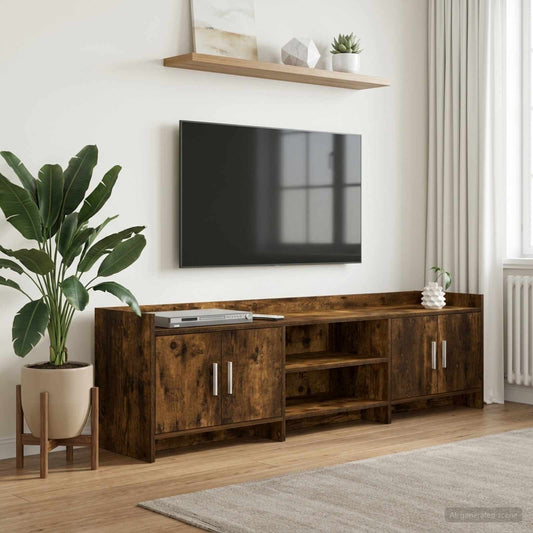Televizní Skříň 168 X 33 X 47 Cm Kouřový Dub Kompozitní Dřevo