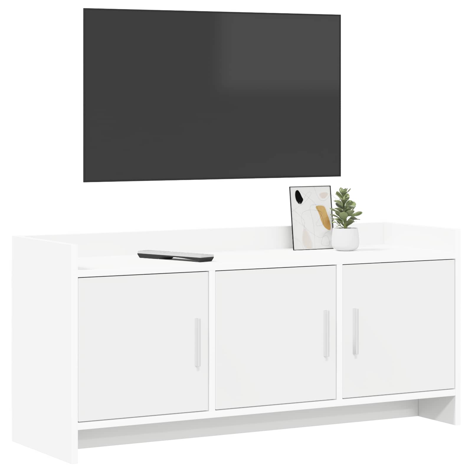 Televizní Skříň 102 X 33 X 47 Cm Bílá Kompozitní Dřevo