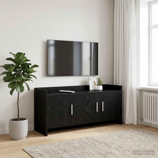 Televizní Skříň 102 X 33 X 47 Cm Černý Dub Kompozitní Dřevo