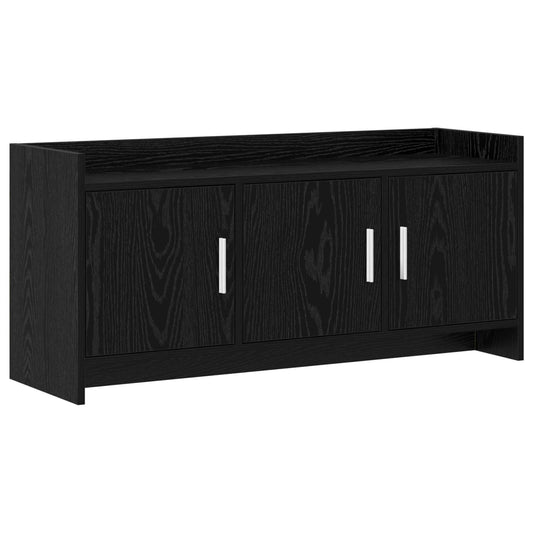 Televizní Skříň 102 X 33 X 47 Cm Černý Dub Kompozitní Dřevo