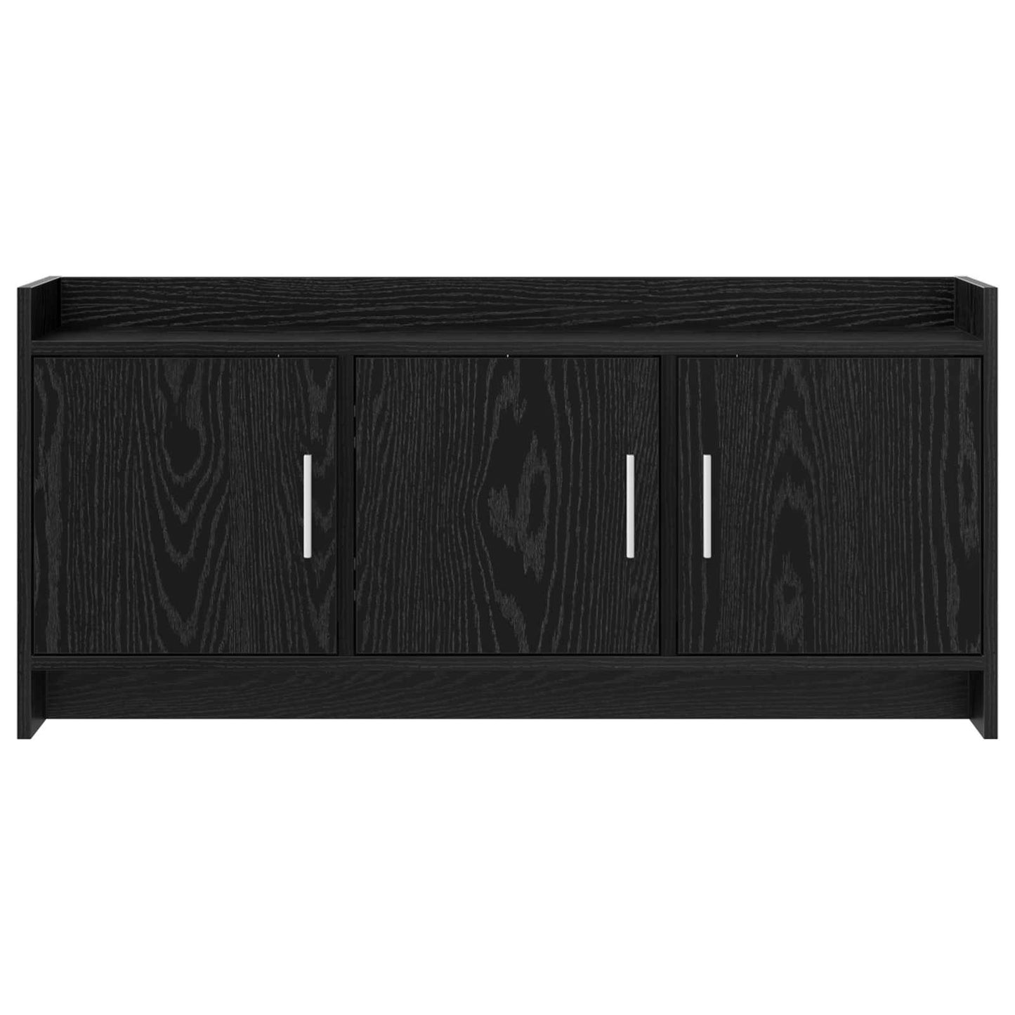 Televizní Skříň 102 X 33 X 47 Cm Černý Dub Kompozitní Dřevo