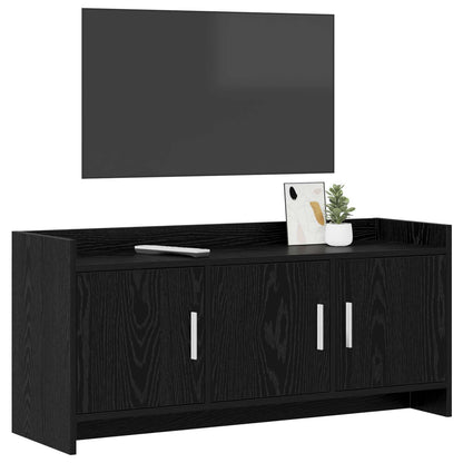Televizní Skříň 102 X 33 X 47 Cm Černý Dub Kompozitní Dřevo