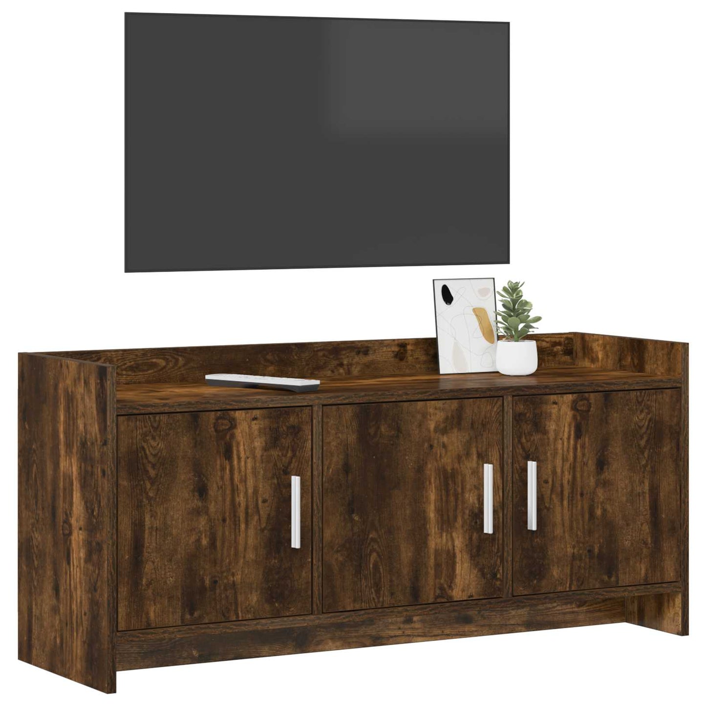 Televizní Skříň 102 X 33 X 47 Cm Kouřový Dub Kompozitní Dřevo