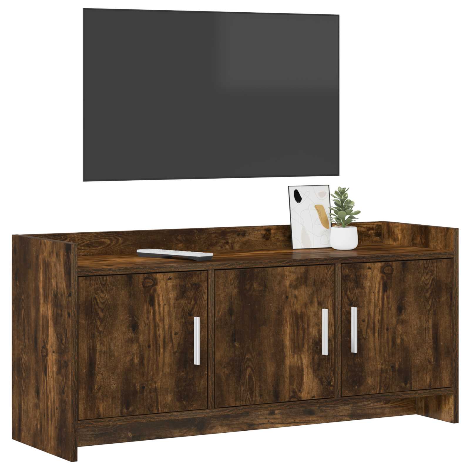 Televizní Skříň 102 X 33 X 47 Cm Kouřový Dub Kompozitní Dřevo