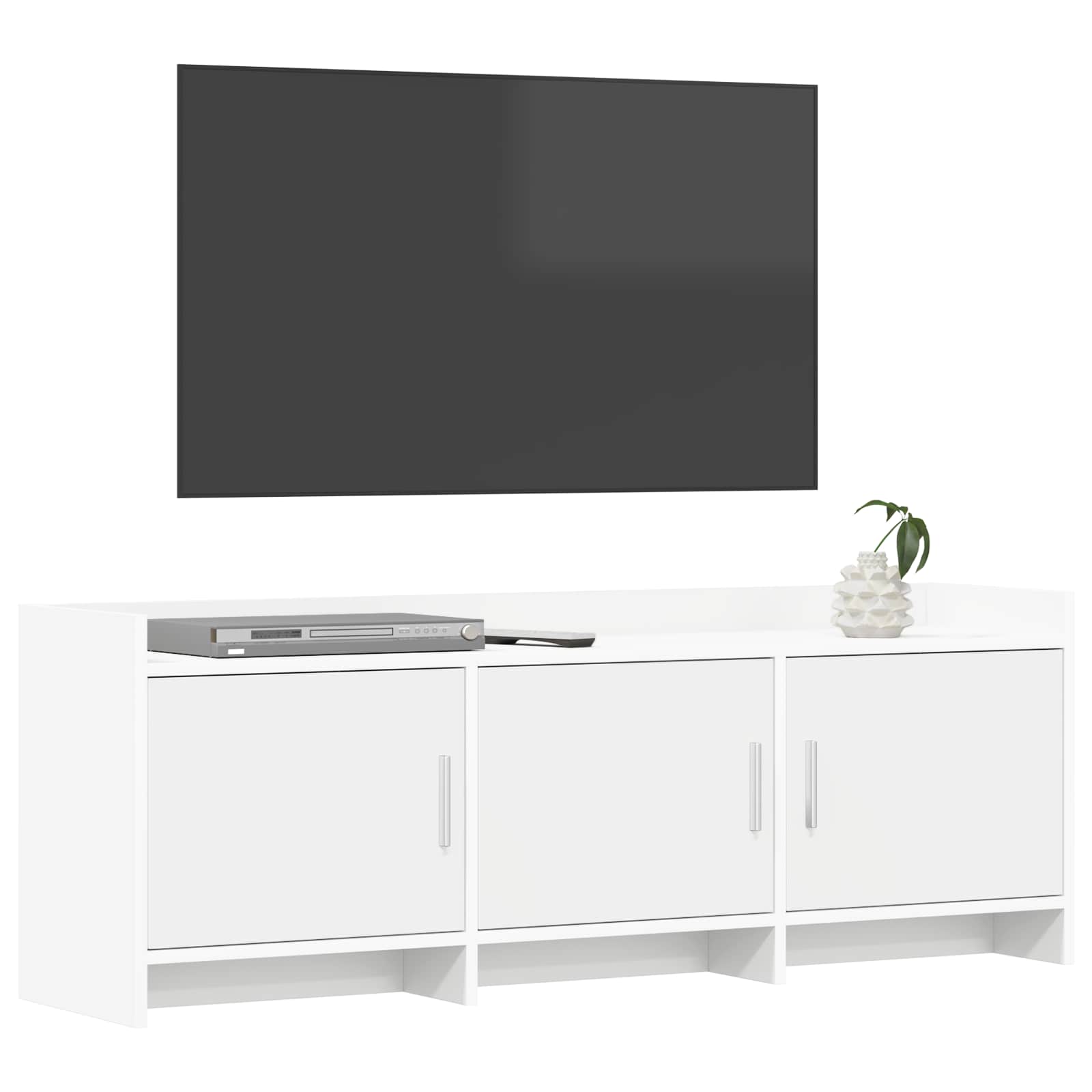 Televizní Skříň 130 X 33 X 47 Cm Bílá Kompozitní Dřevo