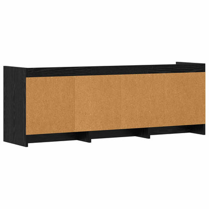 Televizní Skříň 130 X 33 X 47 Cm Černý Dub Kompozitní Dřevo