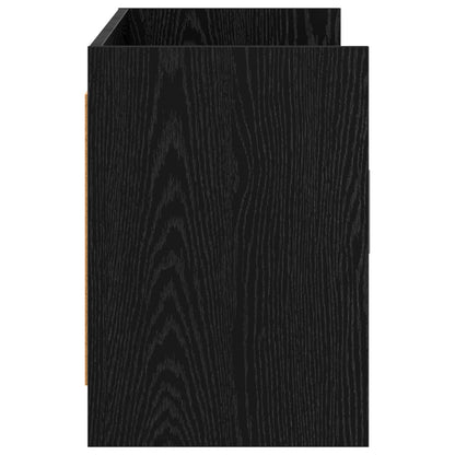 Televizní Skříň 130 X 33 X 47 Cm Černý Dub Kompozitní Dřevo