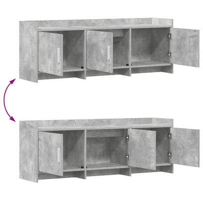 Televizní Skříň 130 X 33 X 47 Cm Betonově Šedá Kompozitní Dřevo