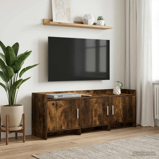 Televizní Skříň 130 X 33 X 47 Cm Kouřový Dub Kompozitní Dřevo